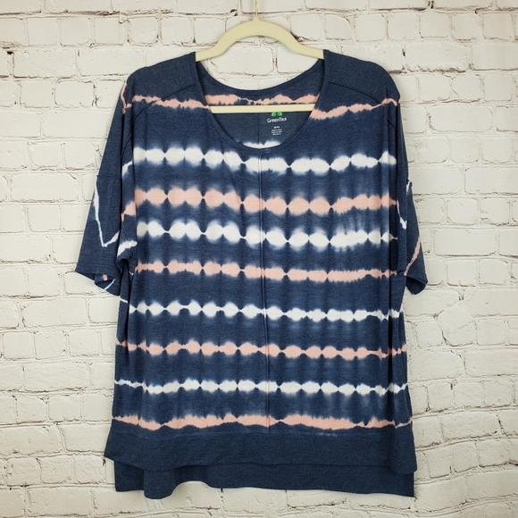 Green Tea Tie Dye Hi Low Hem T Shirt M - Picture 3 of 8